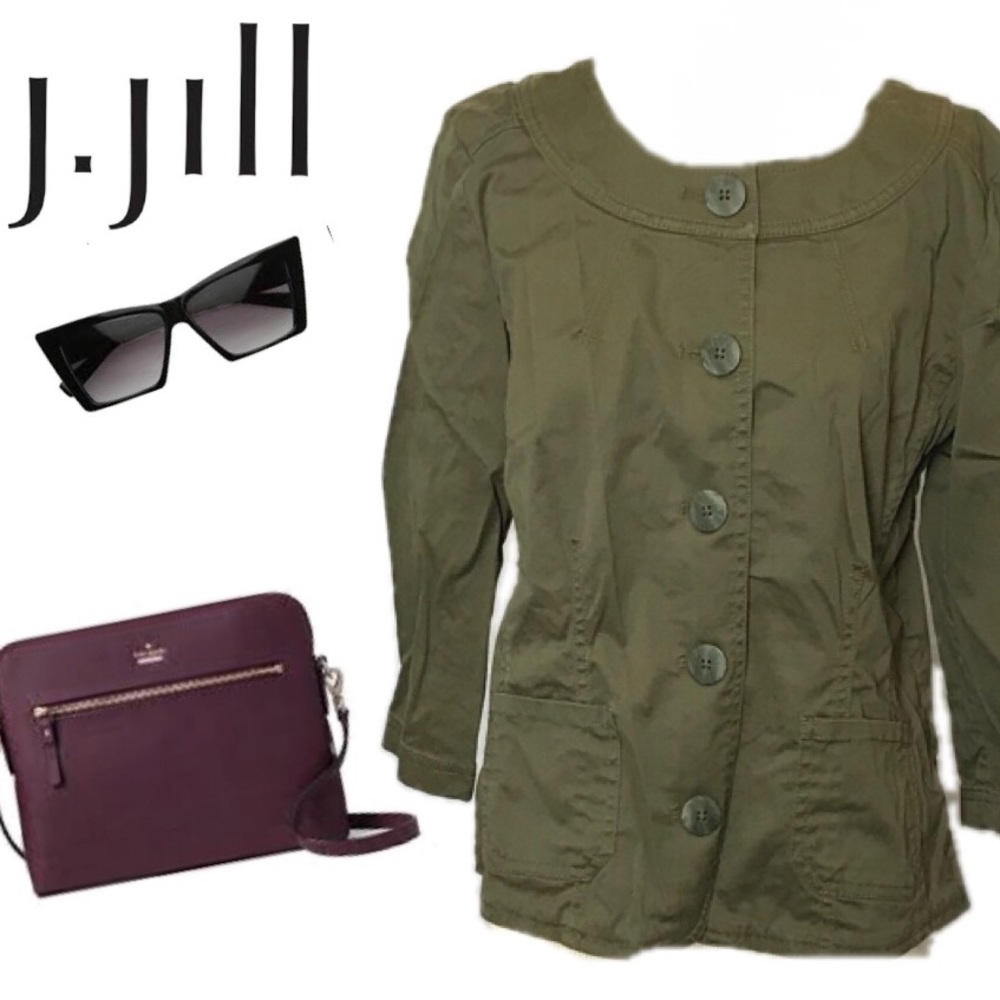 J. Jill Army Green Jacket Sz. 8